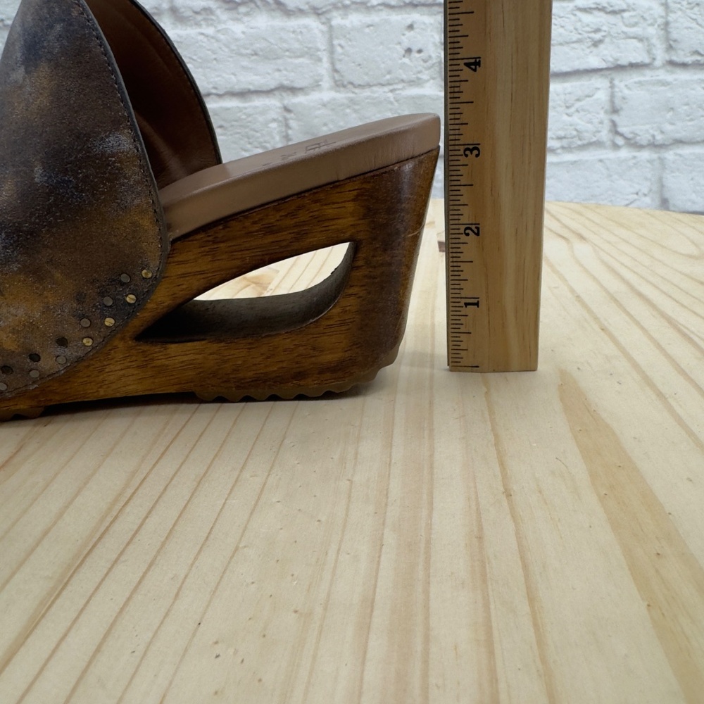 Dansko Brown and Tan Wedge Sandals - Picture 10 of 14